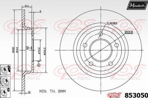 Maxtech 853050.6980 - Əyləc Diski furqanavto.az