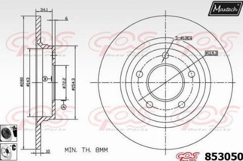 Maxtech 853050.6060 - Əyləc Diski furqanavto.az