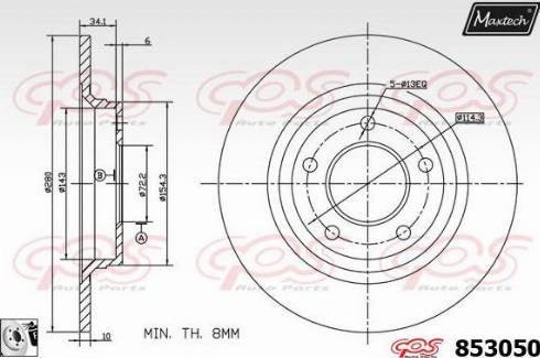 Maxtech 853050.0080 - Əyləc Diski furqanavto.az