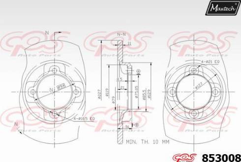 Maxtech 853008.0000 - Əyləc Diski furqanavto.az