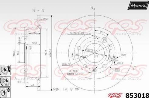 Maxtech 853018.6980 - Əyləc Diski furqanavto.az