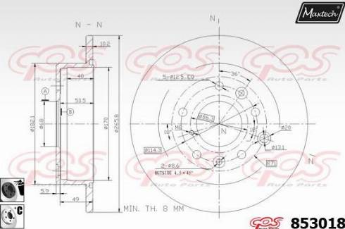 Maxtech 853018.6060 - Əyləc Diski furqanavto.az