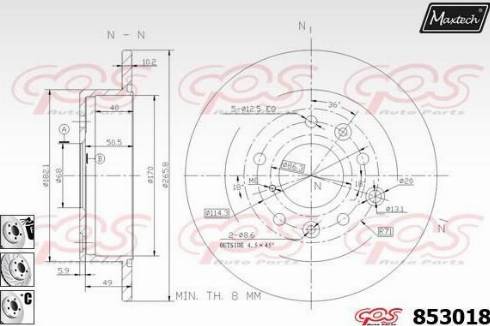 Maxtech 853018.6880 - Əyləc Diski furqanavto.az