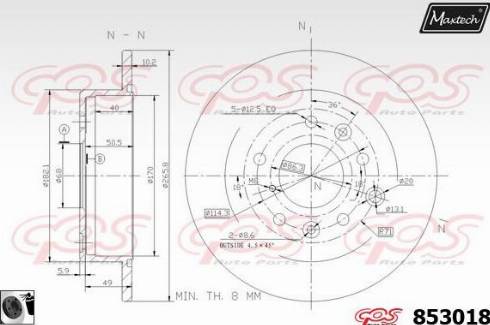 Maxtech 853018.0060 - Əyləc Diski furqanavto.az