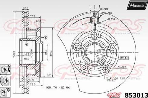 Maxtech 853013.6880 - Əyləc Diski furqanavto.az