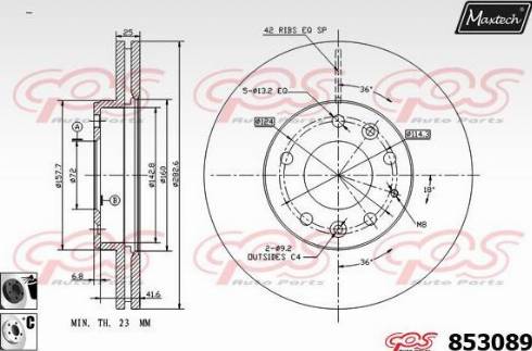 Maxtech 853089.6060 - Əyləc Diski furqanavto.az