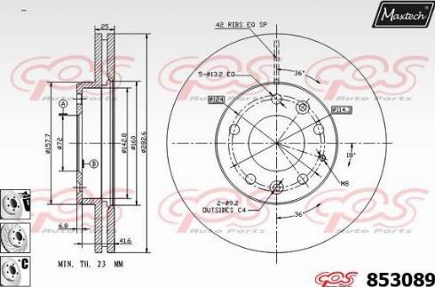 Maxtech 853089.6880 - Əyləc Diski furqanavto.az