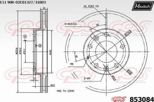 Maxtech 853084.0000 - Əyləc Diski furqanavto.az