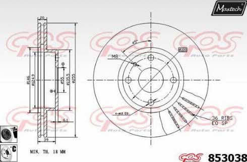 Maxtech 853038.6060 - Əyləc Diski furqanavto.az