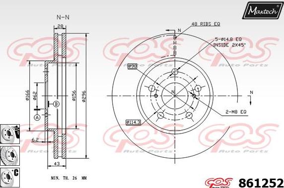 Maxtech 853079 - Əyləc Diski furqanavto.az