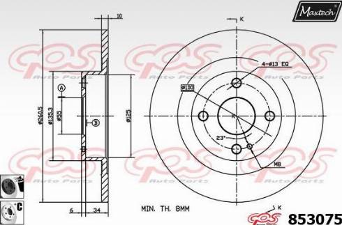 Maxtech 853075.6060 - Əyləc Diski furqanavto.az