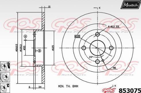 Maxtech 853075.6880 - Əyləc Diski furqanavto.az