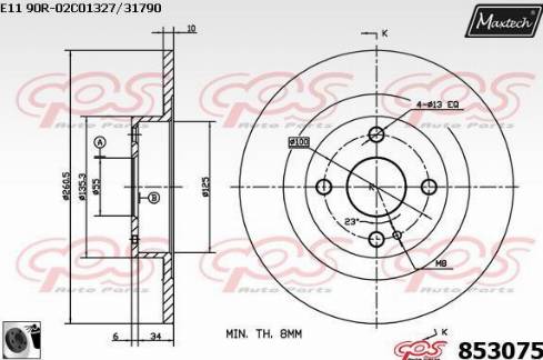 Maxtech 853075.0060 - Əyləc Diski furqanavto.az