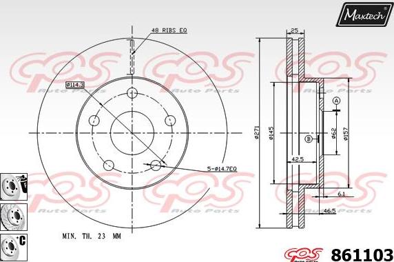 Maxtech 853075 - Əyləc Diski furqanavto.az