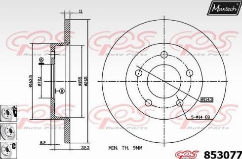 Maxtech 853077.6880 - Əyləc Diski furqanavto.az