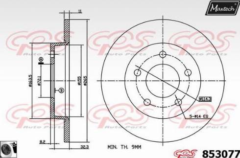 Maxtech 853077.0060 - Əyləc Diski furqanavto.az