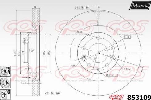 Maxtech 853109.6880 - Əyləc Diski furqanavto.az