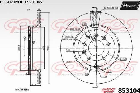 Maxtech 853104.0000 - Əyləc Diski furqanavto.az