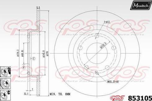 Maxtech 853105.6880 - Əyləc Diski furqanavto.az