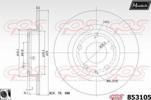 Maxtech 853105.0060 - Əyləc Diski furqanavto.az