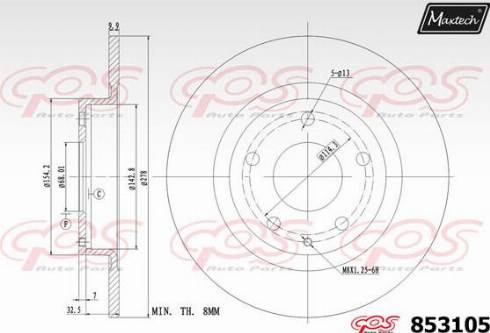 Maxtech 853105.0000 - Əyləc Diski furqanavto.az