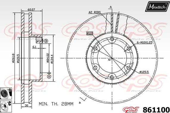 Maxtech 853105 - Əyləc Diski furqanavto.az