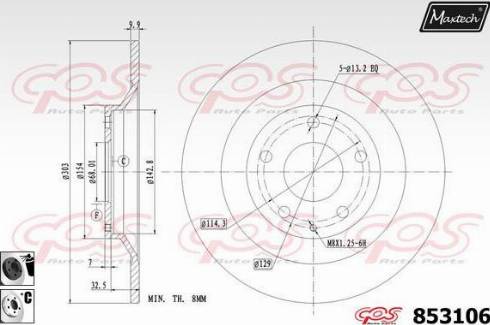 Maxtech 853106.6060 - Əyləc Diski furqanavto.az