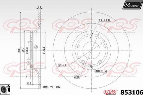 Maxtech 853106.0060 - Əyləc Diski furqanavto.az