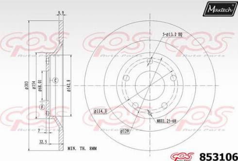 Maxtech 853106.0000 - Əyləc Diski furqanavto.az