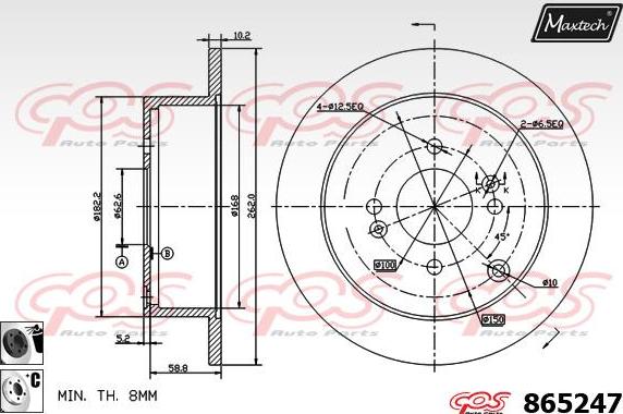 Maxtech 853106 - Əyləc Diski furqanavto.az