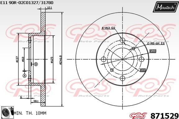 Maxtech 853102 - Əyləc Diski furqanavto.az