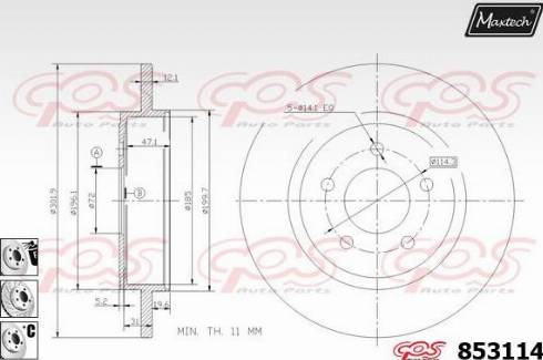 Maxtech 853114.6880 - Əyləc Diski furqanavto.az