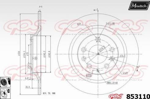 Maxtech 853110.6060 - Əyləc Diski furqanavto.az