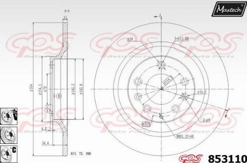 Maxtech 853110.6880 - Əyləc Diski furqanavto.az