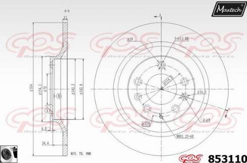 Maxtech 853110.0060 - Əyləc Diski furqanavto.az