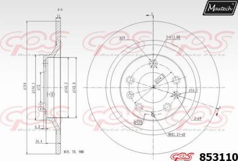 Maxtech 853110.0000 - Əyləc Diski furqanavto.az