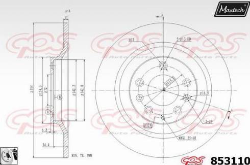 Maxtech 853110.0080 - Əyləc Diski furqanavto.az