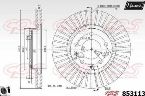 Maxtech 853113.0060 - Əyləc Diski furqanavto.az