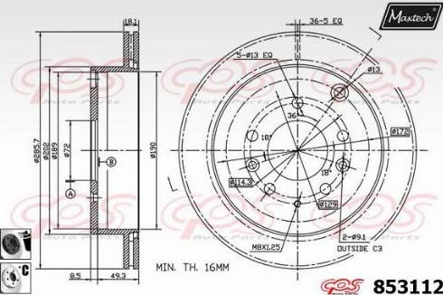 Maxtech 853112.6060 - Əyləc Diski furqanavto.az