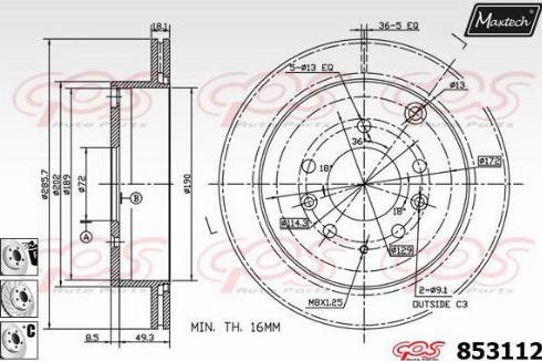 Maxtech 853112.6980 - Əyləc Diski furqanavto.az