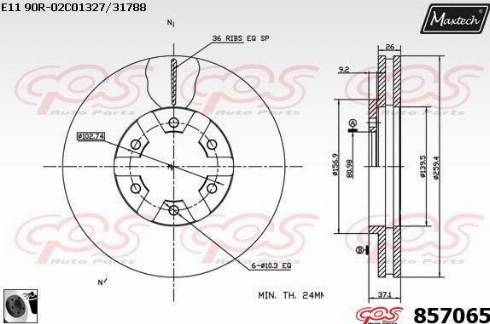 Maxtech 857065.0060 - Əyləc Diski furqanavto.az