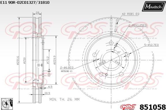 Maxtech 857066 - Əyləc Diski furqanavto.az