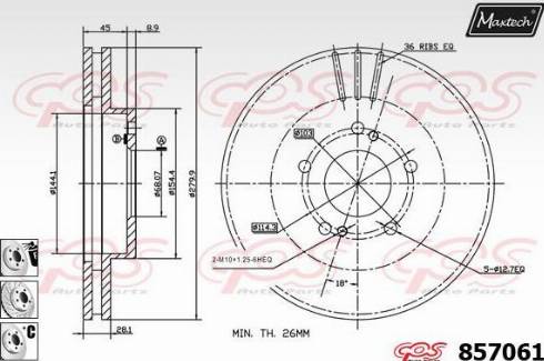 Maxtech 857061.6980 - Əyləc Diski furqanavto.az