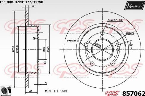 Maxtech 857062.0060 - Əyləc Diski furqanavto.az