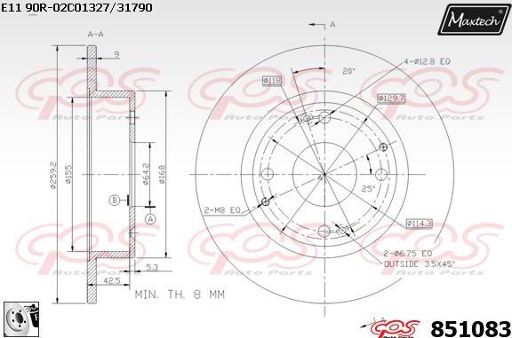 Maxtech 857067 - Əyləc Diski furqanavto.az