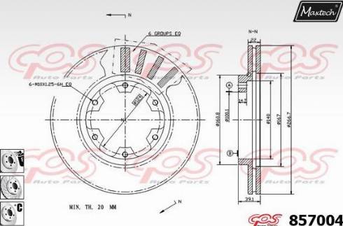 Maxtech 857004.6980 - Əyləc Diski furqanavto.az