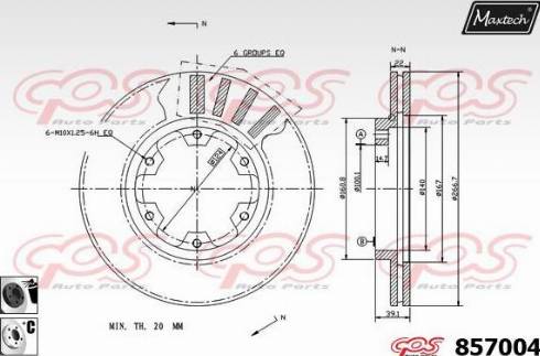 Maxtech 857004.6060 - Əyləc Diski furqanavto.az