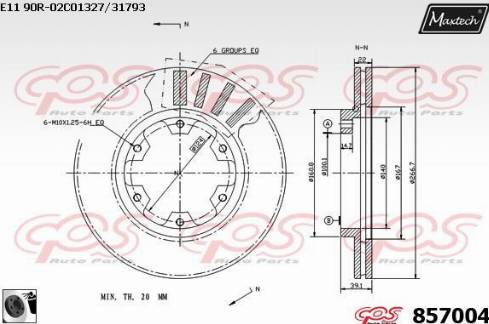 Maxtech 857004.0060 - Əyləc Diski furqanavto.az