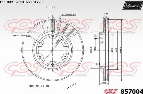 Maxtech 857004.0000 - Əyləc Diski furqanavto.az