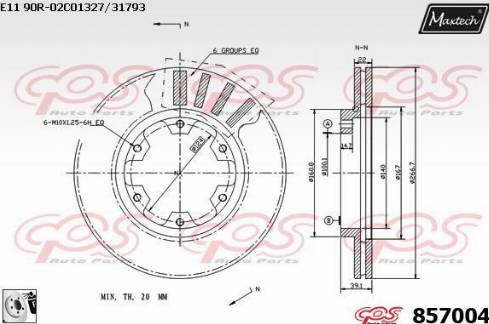 Maxtech 857004.0080 - Əyləc Diski furqanavto.az